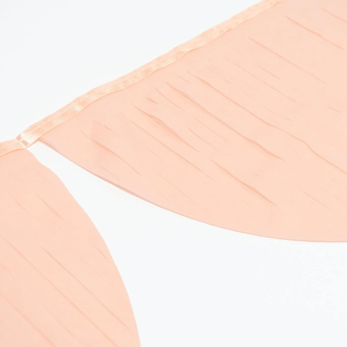 Peach Scallop Pennant Banner (Pack of 2), 13' Party Banner Including Excess Cord, Garland Birthday Party Decorations