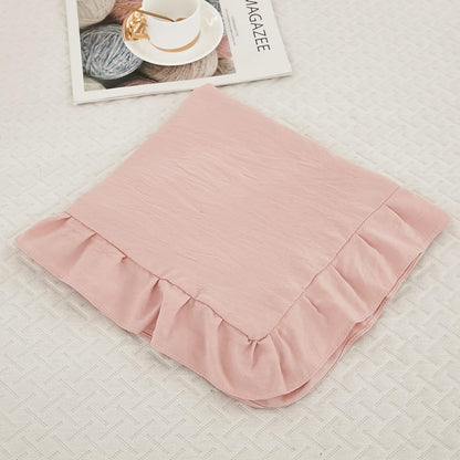 Pink Body Pillow Cover 20x54inches Long Pillowcase Ruffled Pillowcases Shabby Chic Ruffled Fringe Decor Body Ruffled Pillow Sham Cute Pillowcase (1 Body, Pink)
