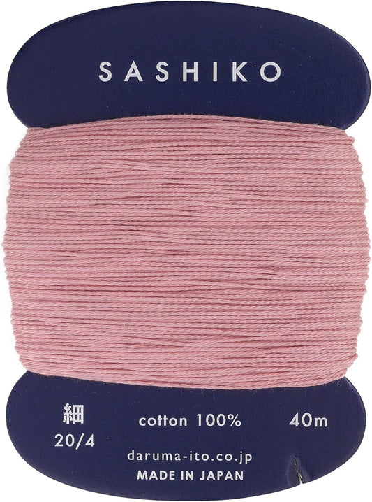 Sashiko Thread Thinner Weight 40m Col. 211"Greyish Pink Japanese Embroidery & Quilting by Yokota