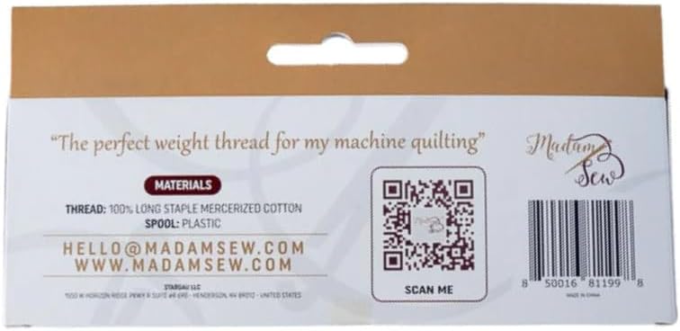 Cotton Thread Set – 8 Small Spools – 100% Cotton Thread for Sewing Machine & Hand Stitching | Strong, Low-Lint All Purpose Threads for Fabric, Quilting, and Stitching – Warm Pinks