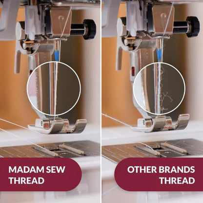Cotton Thread Set – 8 Small Spools – 100% Cotton Thread for Sewing Machine & Hand Stitching | Strong, Low-Lint All Purpose Threads for Fabric, Quilting, and Stitching – Warm Pinks