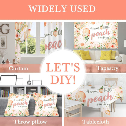 Peach Baby Shower Backdrop A Sweet Little Peach is on The Way Pink for Girls Baby Shower Party Decorations Peaches Floral Photography Background (Pink, 8x6ft(96"x72"))