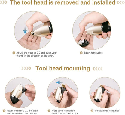 Dog Grooming Clippers, Cordless Electric Pet Shaver Hair Trimmer with 4 Guard Combs, USB Rechargeable Low Noise Cat Dog Clippers for Dogs Cats Pets Grooming Tool