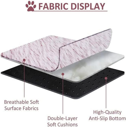 Round Fluffy Hooded Cat Bed Cave, Anti-Anxiety Cave Bed with Blanket
