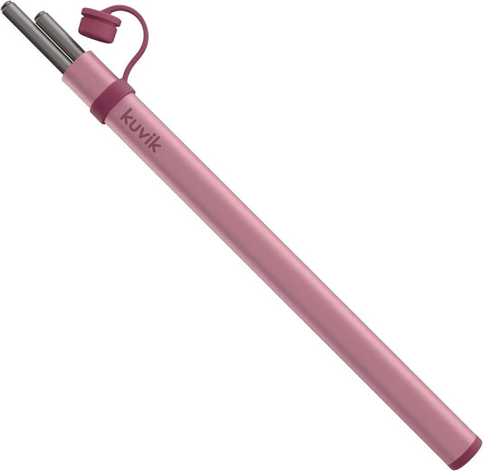 Kuvіk Titanium Chopsticks with Flamingo Pink Carrying Case