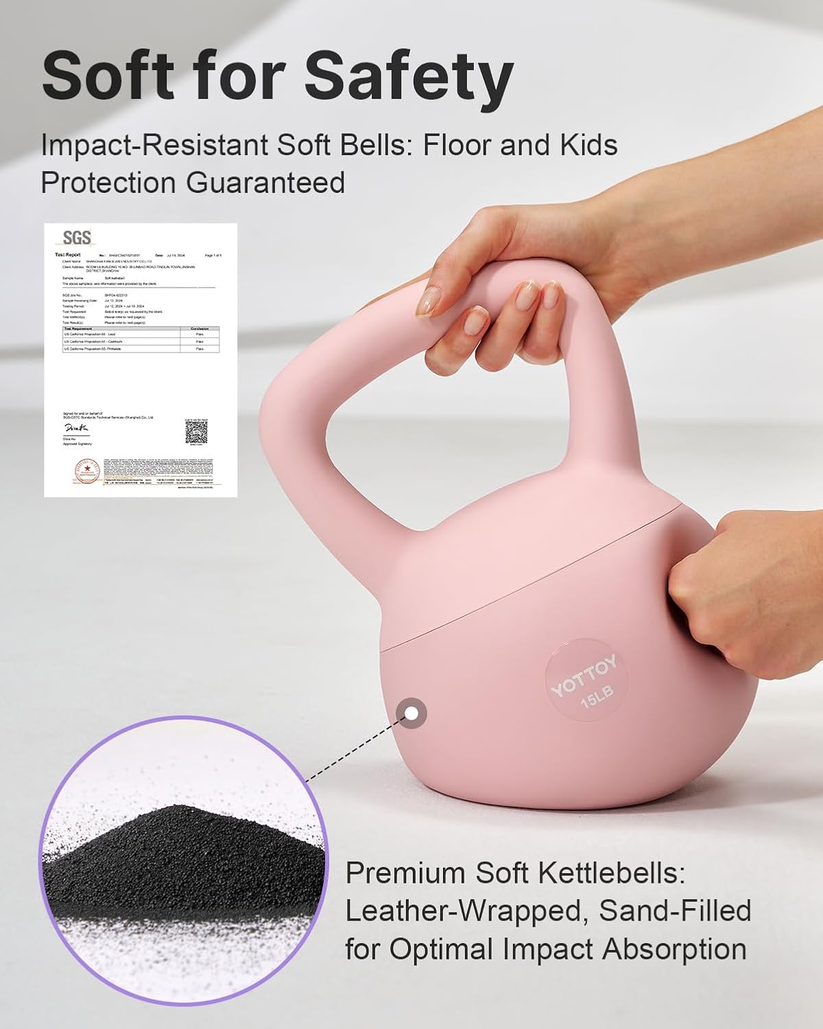 Soft Kettlebell,Kettlebell Anti-Slip Grip Weight for Home Workouts, Kettlebells Set Strength and Safety Guaranteed