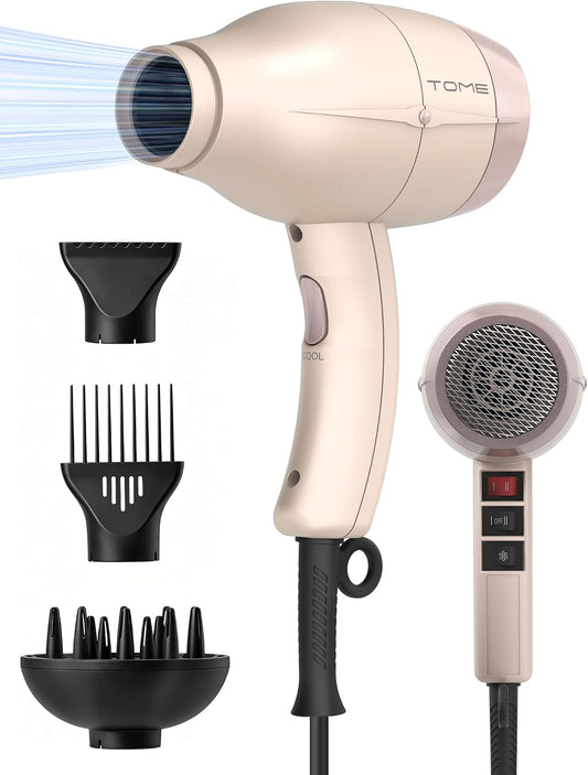 Hair Dryer 1875W Diffuser Set, Ionic, 3 Attachments, 125V Home