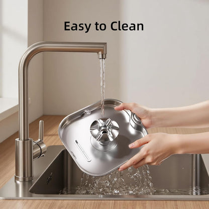 Stainless Steel Cat Water Fountain – 2.2L/74oz Ultra-Quiet Pump, Visible Water Level, Dual Flow Modes – Automatic Pet Water Dispenser for Cats & Small Dogs