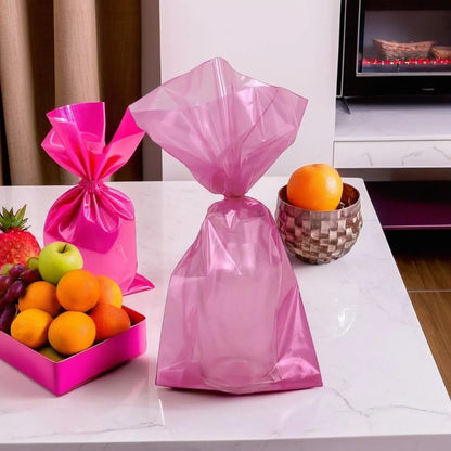 Pastel Pink Cellophane Bags - 14" x 5.38" (Pack Of 30) - Premium Treat Bags For Gifts, Party Favors & Candy Packaging