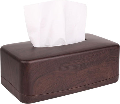 Modern Tissue Box Cover,Tissue Holders,for Bathrooms,Bedroom,Dinner Table,Office,Rectangle (Peach Wood Color)
