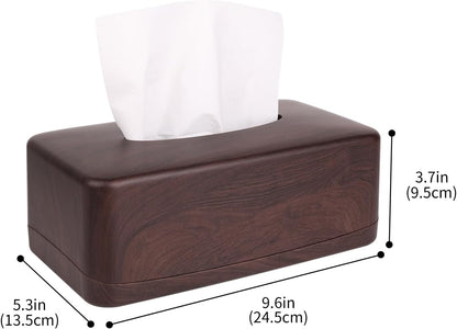 Modern Tissue Box Cover,Tissue Holders,for Bathrooms,Bedroom,Dinner Table,Office,Rectangle (Peach Wood Color)