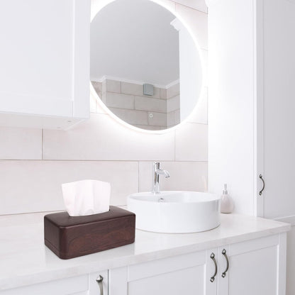 Modern Tissue Box Cover,Tissue Holders,for Bathrooms,Bedroom,Dinner Table,Office,Rectangle (Peach Wood Color)