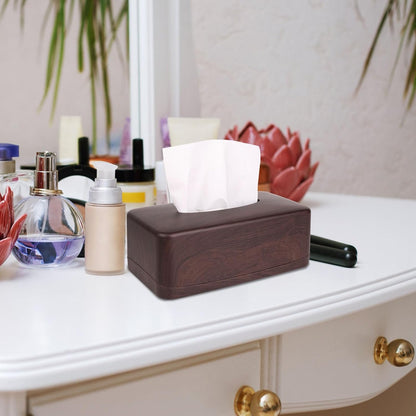 Modern Tissue Box Cover,Tissue Holders,for Bathrooms,Bedroom,Dinner Table,Office,Rectangle (Peach Wood Color)