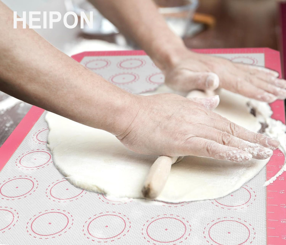 Macaron Silicone Baking Mats,22.44"Lx14.57"W (2, Pink)