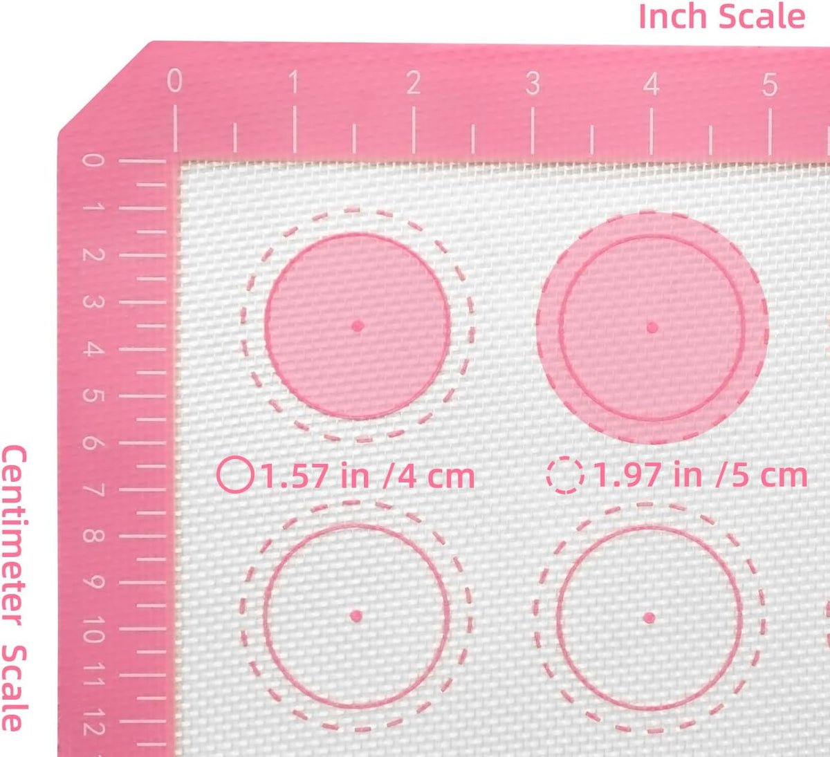 Macaron Silicone Baking Mats,22.44"Lx14.57"W (2, Pink)