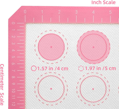 Macaron Silicone Baking Mats,22.44"Lx14.57"W (2, Pink)