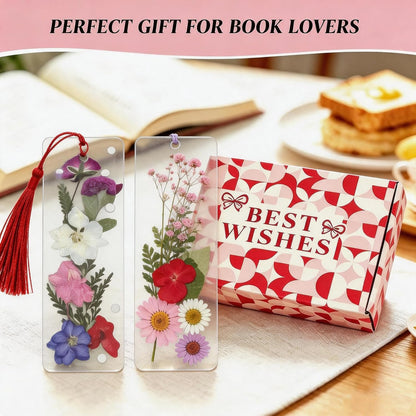 440 Pcs Pressed Flower Bookmark Kit, Handmade Craft for Women