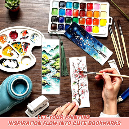 440 Pcs Pressed Flower Bookmark Kit, Handmade Craft for Women