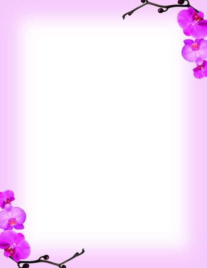 ! Pink Orchids Letterhead, 8.5 x 11 Inches, 80 Count (2013191)