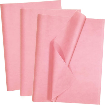 100 Sheets Pink Tissue Paper Artdly 14 x 20 Inches Pink Wrapping Paper Bulk for Weddings Birthday DIY Project Christmas