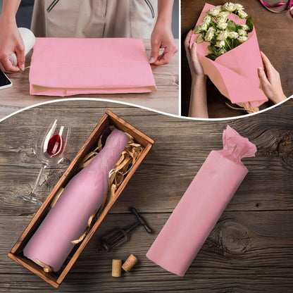 100 Sheets Pink Tissue Paper Artdly 14 x 20 Inches Pink Wrapping Paper Bulk for Weddings Birthday DIY Project Christmas