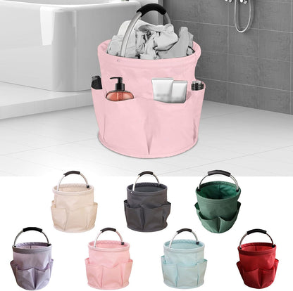 Professional Cleaning Caddy Organizer - 11" Wearable Cleaning Supply Bag with Adjustable Shoulder Strap & Handle - Housekeeper Essentials Organizer for Detailing Tools & Supplies (Pink)