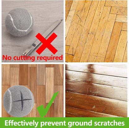 Premium Precut Tennis Balls Walkers 4 Pcs Balls with Precut Opening for Easy Installation,Walker Accessories for Seniors Fit Most Walkers,for Furniture Legs and Floor Protection
