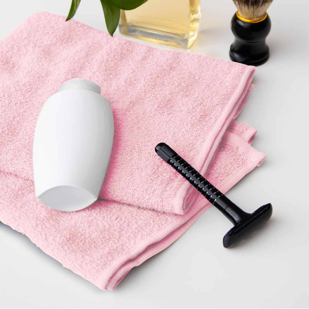 Salon Towel - Pink Hand Towels Bulk Pack of 24 - 100% Cotton Absorbent Spa, Facial & Gym Towel for Working Out - 16x27 Inches (Not Bleach Proof)