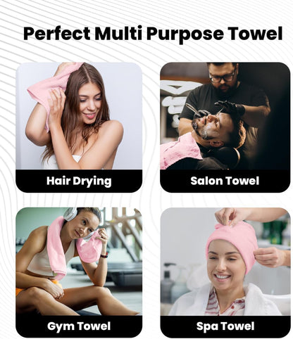 Salon Towel - Pink Hand Towels Bulk Pack of 24 - 100% Cotton Absorbent Spa, Facial & Gym Towel for Working Out - 16x27 Inches (Not Bleach Proof)