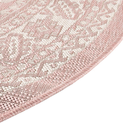 Outdoor Aztec Rug – 5' 3 x 8' Oval Pink Washable Indoor/Outdoor Rug – Perfect for Patios, Decks, and Porches