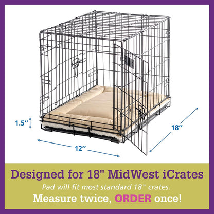 Small Cat Bed - Crate Pad, Washable Cat Mat, Non-Toxic, Flat Indoor Kitten Bed, Fits iCrate 18, 24, 30, 36, 42, 48 Inches (Pink, X Small, 18")