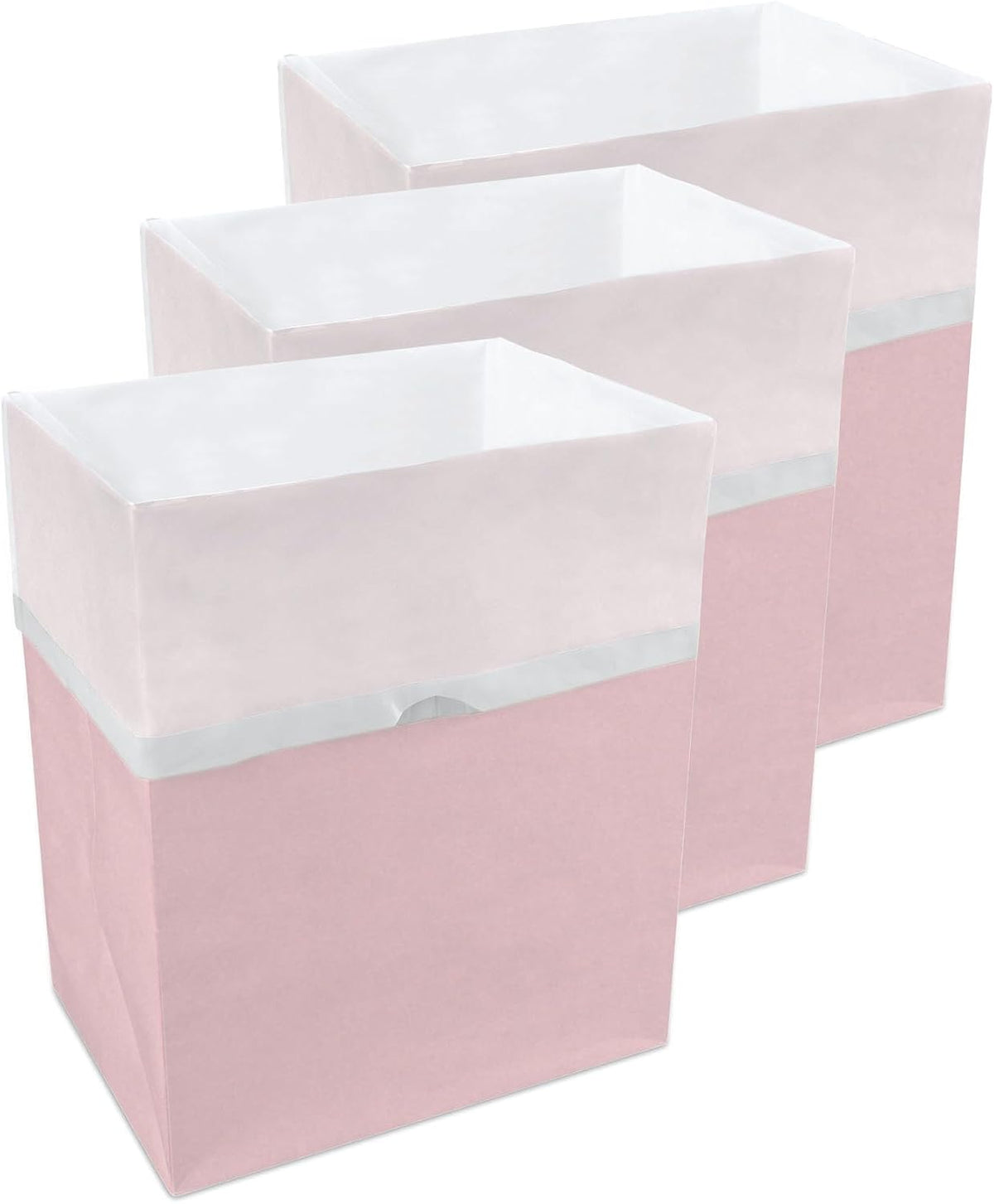 13 Gallon Disposable Pop-Up Trash Cans, 3-Pack (Pink)