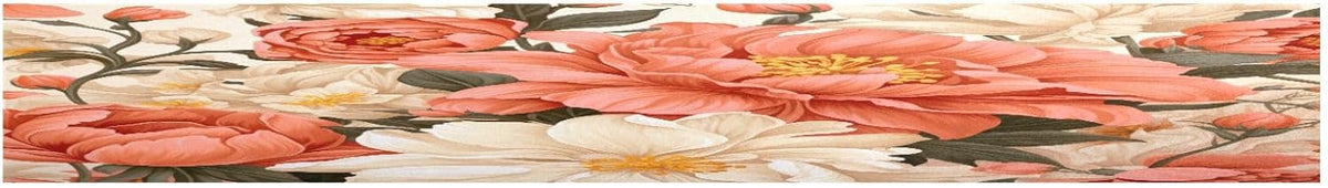Peach Floral Table Runner 18 x 72 Inch Long Kitchen Dining Table Runners Farmhouse Rustic Table Runners for Wedding Banquet Party Decoration