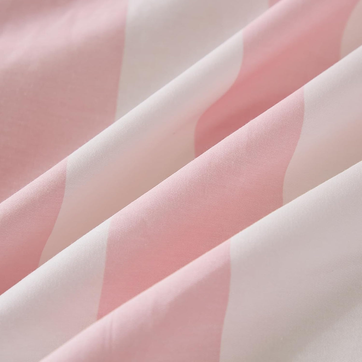 Queen Size Pillowcases, 100% Cotton Pillow Cases, Pink and White Striped Pillowcases, Luxury Linen Like Pillowcase, Soft Breathable Wide Stripe Pillow Covers, Set of 2