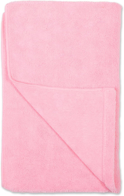 Pet Grooming Microfiber Towel, Embroidered Collection, X-Large,41x23.5", Pink