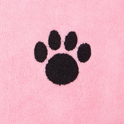 Pet Grooming Microfiber Towel, Embroidered Collection, X-Large,41x23.5", Pink