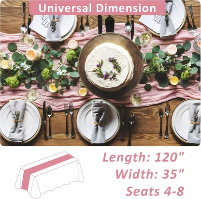 Cheesecloth Table Runner, 120 Inch 10 FT, Dusty Pink