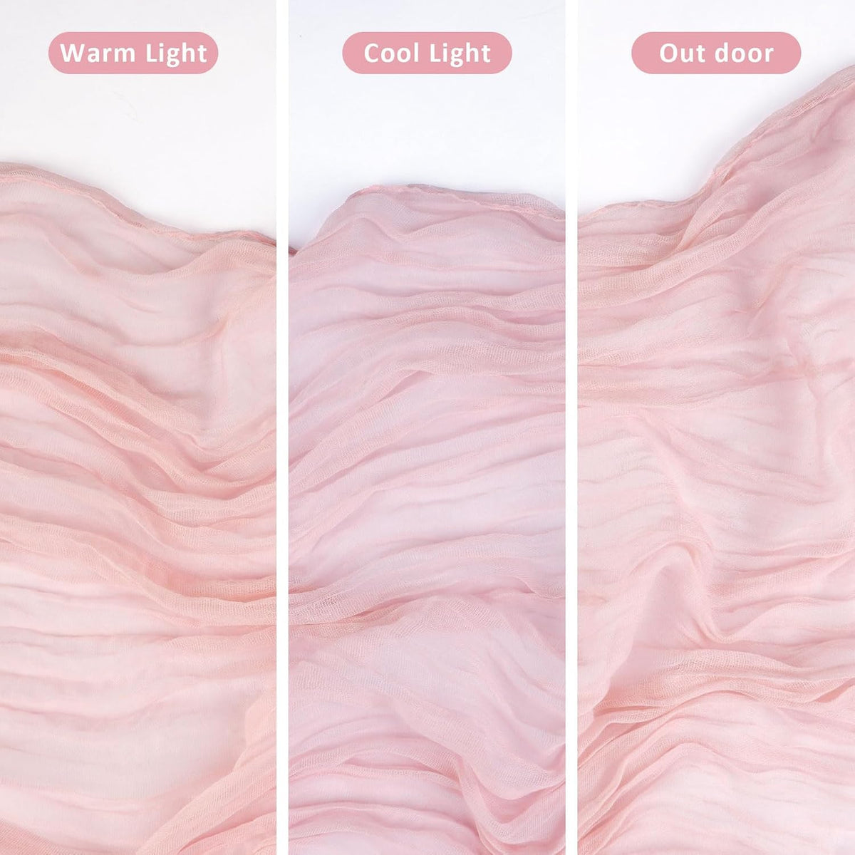 Cheesecloth Table Runner, 120 Inch 10 FT, Dusty Pink
