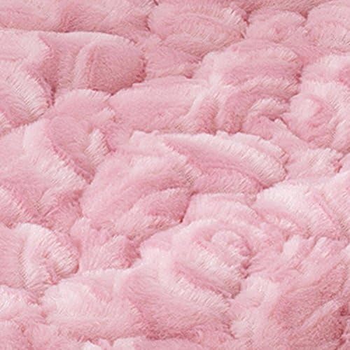 2pcs 17" X 17" Soft Plush Square Chair Cushion Garden Patio Home Lace Floral Dining Seat Pads with Ties(Pink)