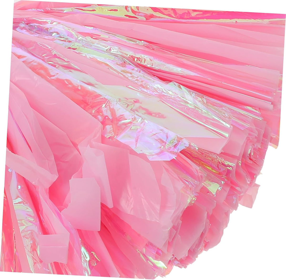 2pcs Cheerleader Pom Poms with Large Handle 6-inch Rainbow Matte Pink Sports Team Spirit Accessories for Dance Performances and Cheering