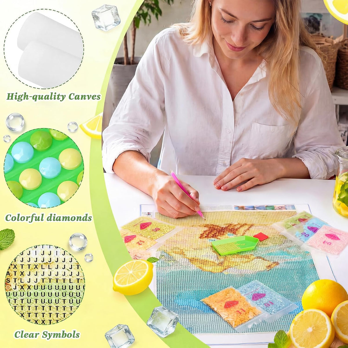 Pink Bow Floral 5D Diamond Painting Kit for Adults DIY Diamond Art Kits with Drill Tools Full Round Drill Gem Painting for Home Wall Decor, Beginner Friendly Craft Set Gift 12x16 inch