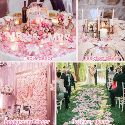 1500+ Real Dried Hydrangea Pink Flower Petals for Wedding Party Confetti