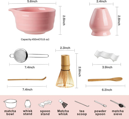 Matcha Whisk Set, 7 Pcs Matcha Kit for Matcha Tea Ceremony