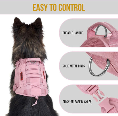 Tactical Dog Harness No-Pull Service Vest for Small Dogs