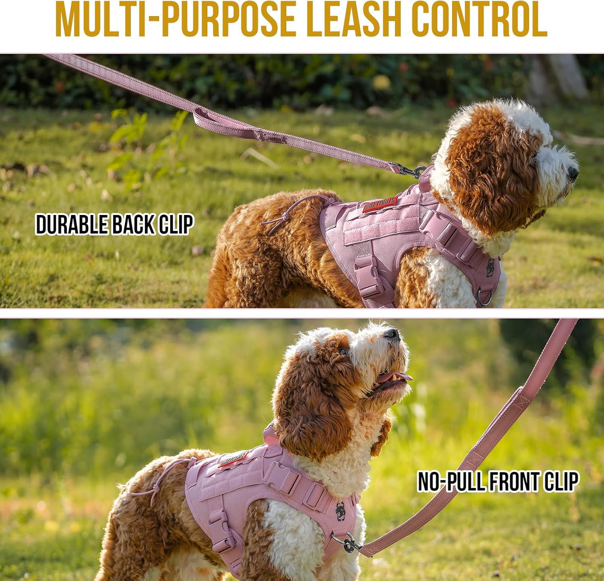 Tactical Dog Harness No-Pull Service Vest for Small Dogs