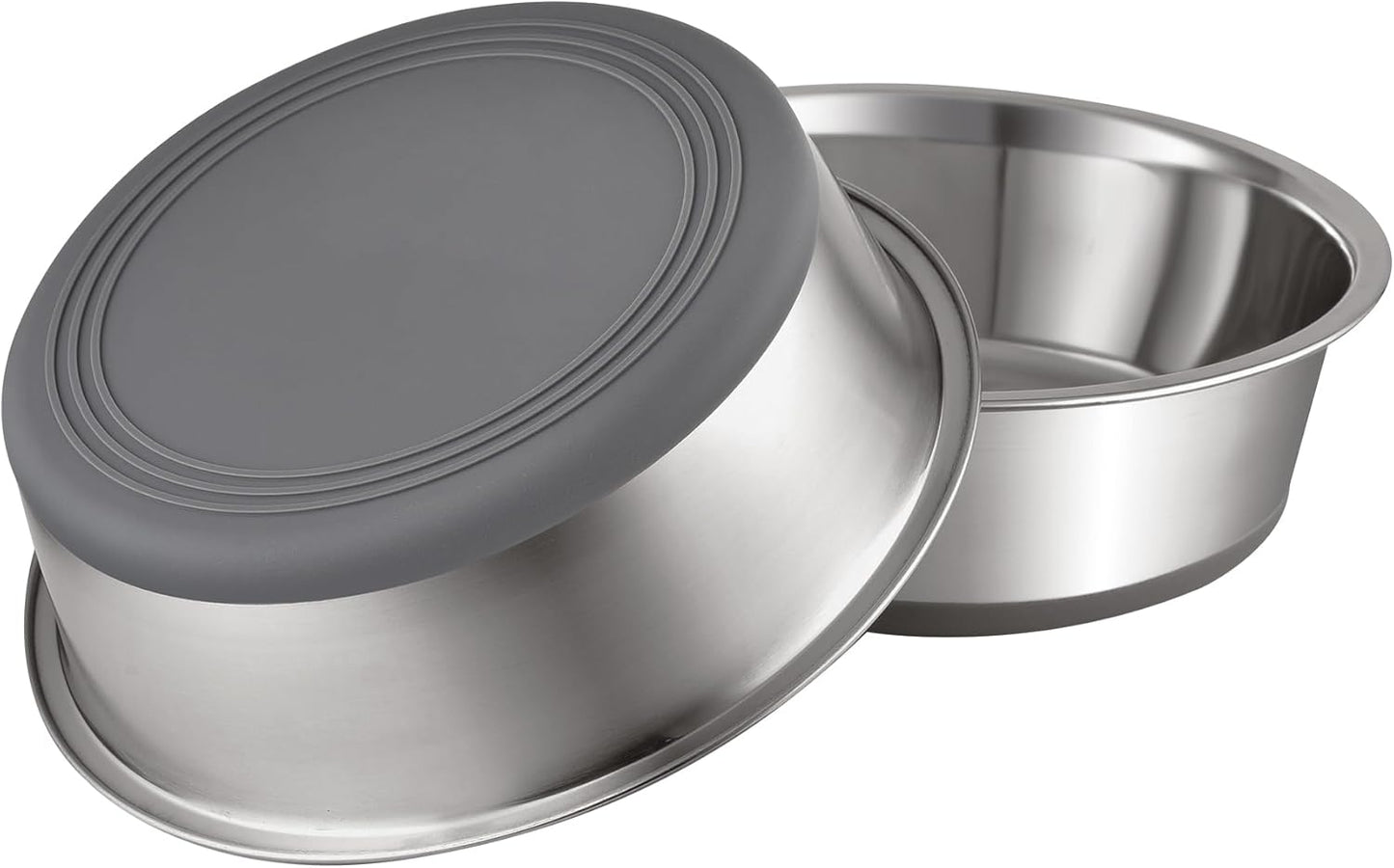 PEGGY11 Nonslip Stainless Steel Dog Cat Bowls, 2 US Cup, 2 Count