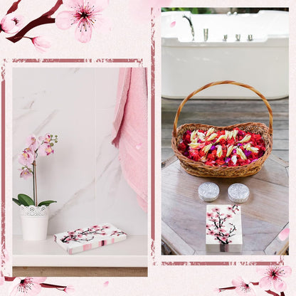 Spiareal 200 Pcs Disposable Paper Hand Towels, Pink Cherry Blossom Decorative Guest Napkins, Floral Paper Napkins for Bathroom, Wedding, Party, Bridal Shower, Birthday, Dinner