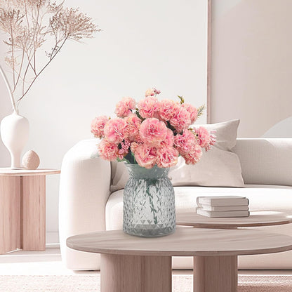 16 Large Blooms Artificial Carnations Bulk with 24 Mini Blooms,Silk Pink Carnations Artificial Flowers with 2 Sizes Blooms & Leaves for Mothers Day Wedding Home Decor