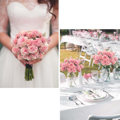 16 Large Blooms Artificial Carnations Bulk with 24 Mini Blooms,Silk Pink Carnations Artificial Flowers with 2 Sizes Blooms & Leaves for Mothers Day Wedding Home Decor