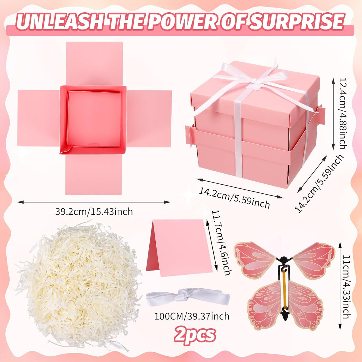 Butterfly Explosion Gift Box, Flying Butterfly Surprise Box